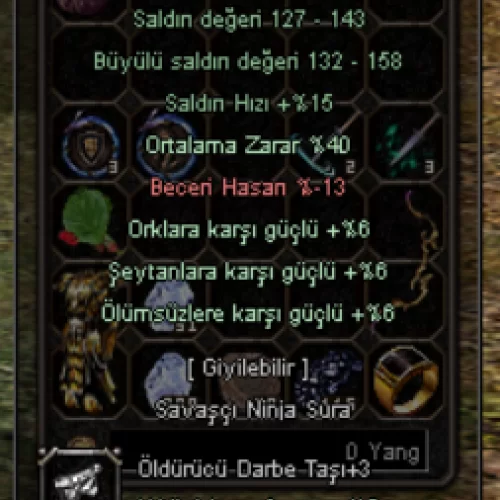  +9 DOLUNAY KILICI 40 ORT..